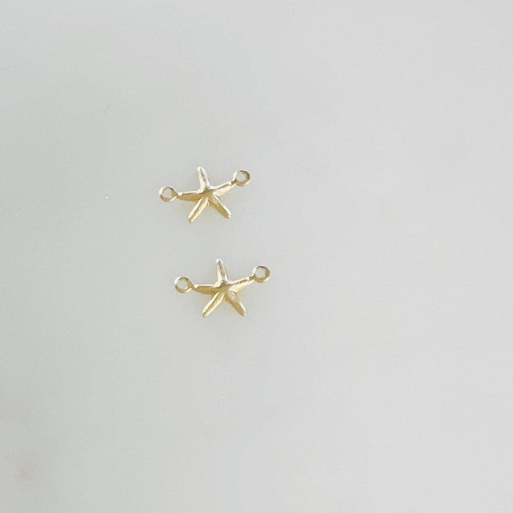 Sterling Silver or 14K Gold Filled Teeny Tiny Lightweight Starfish (2pc)