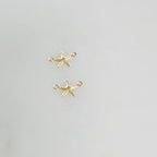 Sterling Silver or 14K Gold Filled Teeny Tiny Lightweight Starfish (2pc)