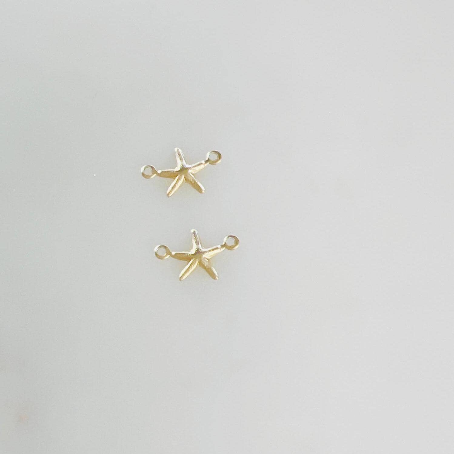 Sterling Silver or 14K Gold Filled Teeny Tiny Lightweight Starfish (2pc)