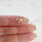 Sterling Silver or 14K Gold Filled Teeny Tiny Lightweight Starfish (2pc)