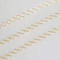 14K Gold Filled Crimped Clover Chain Link 4.4mm X – Sold by the Foot
