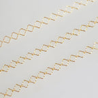 14K Gold Filled Crimped Clover Chain Link 4.4mm X – Sold by the Foot