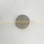 14K Gold Filled Crimped Clover Chain Link 4.4mm X – Sold by the Foot