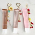 Gold Plated Purse Lip Gloss Backpack Key Charm Donut Watermelon