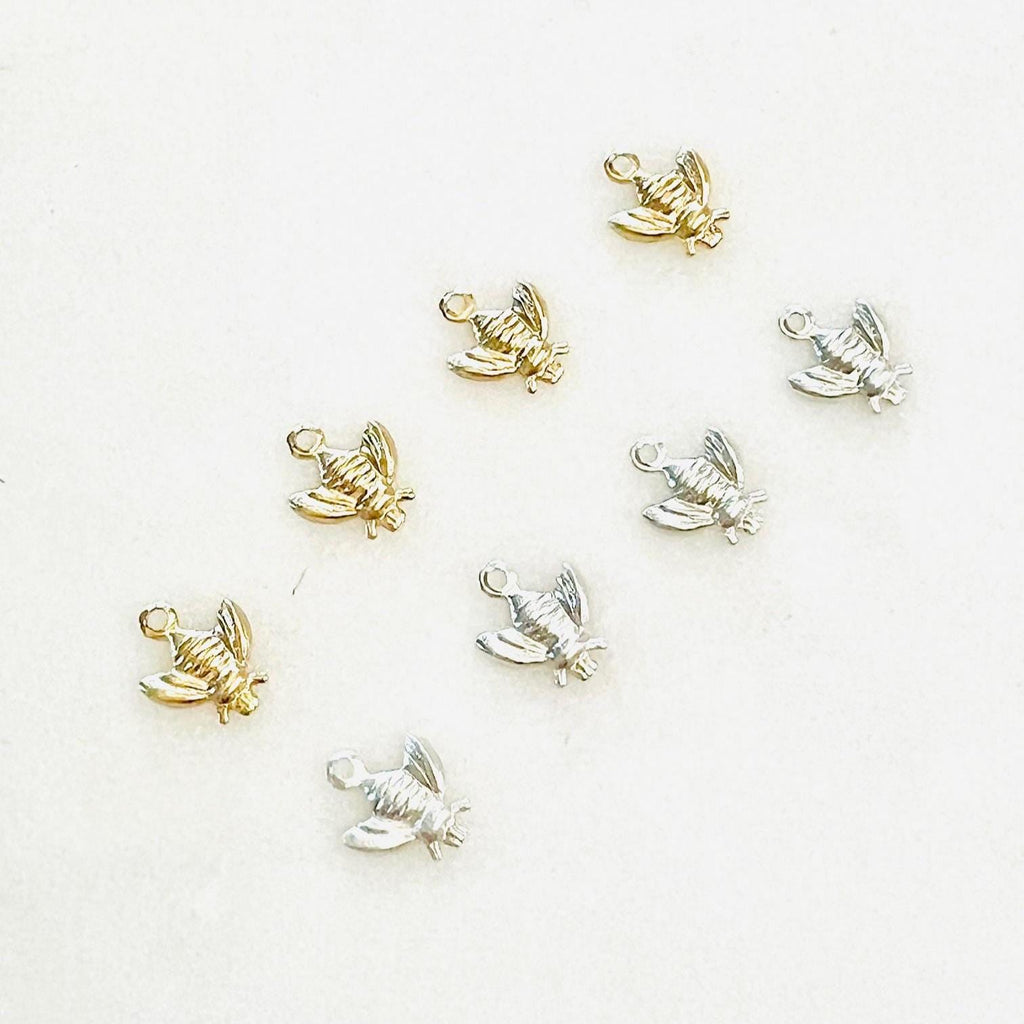 Sterling Silver or 14K Gold Filled Teeny Tiny Lightweight Bumble Bee (4pc)