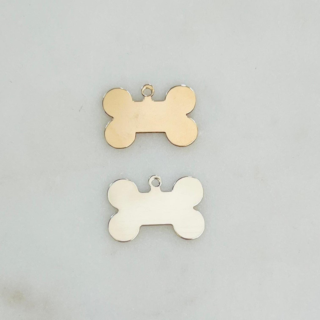 Sterling Silver or 14K Gold Filled Dog Bone Charm and Dog Charm Animal Lover