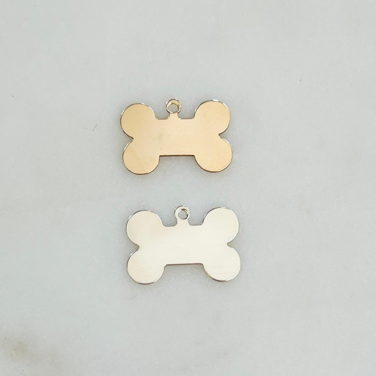 Sterling Silver or 14K Gold Filled Dog Bone Charm and Dog Charm Animal Lover