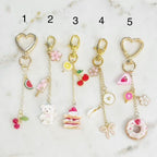 Gold Plated Galentines Purse Lip Gloss Backpack Key Charm
