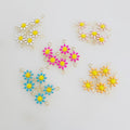Gold Plated Dainty Daisy Flower 2 Loop Connector Double Sided (5pc)