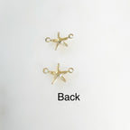 Sterling Silver or 14K Gold Filled Teeny Tiny Lightweight Starfish (2pc)