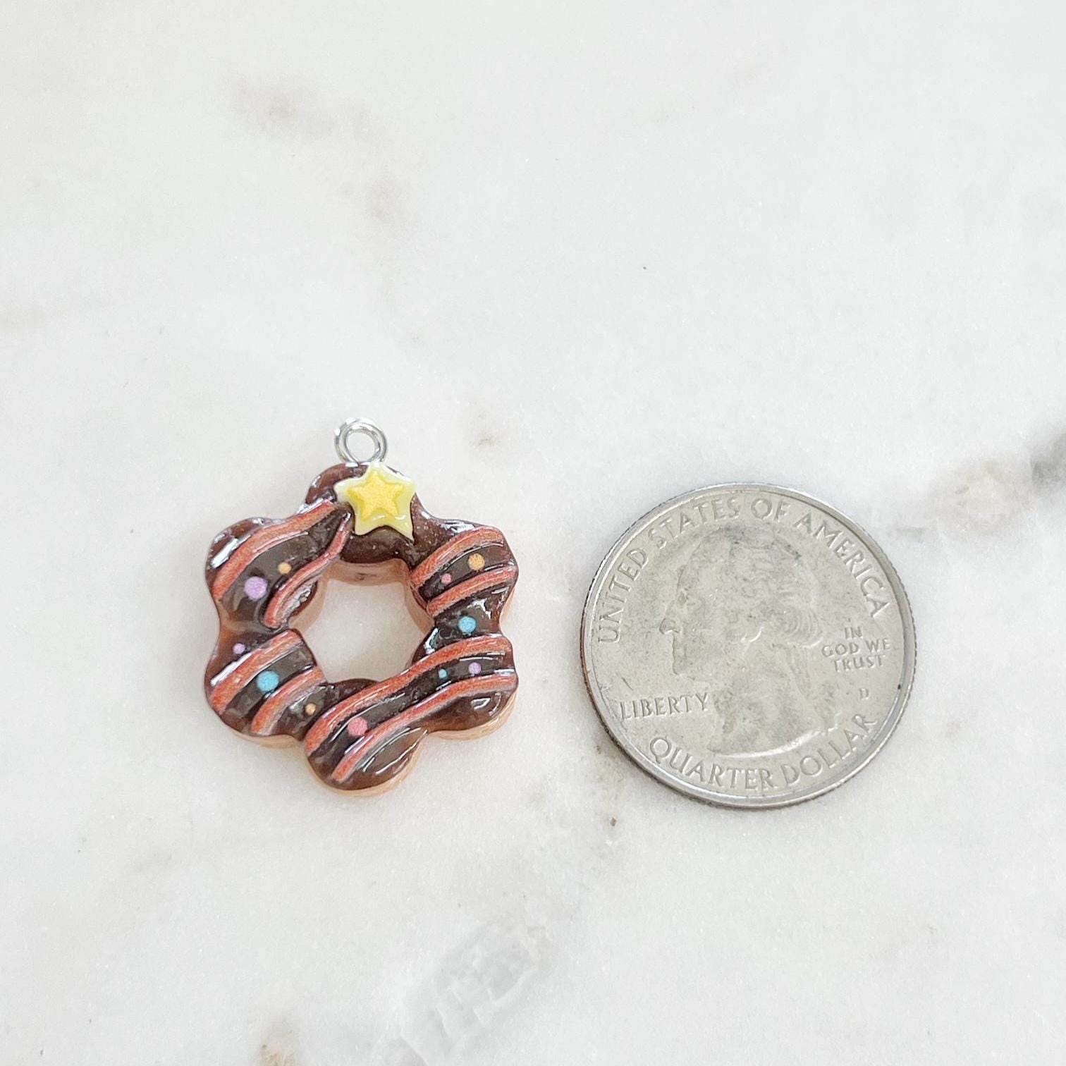 Colorful Delicious Acrylic Donut Doughnut Charm Pendant