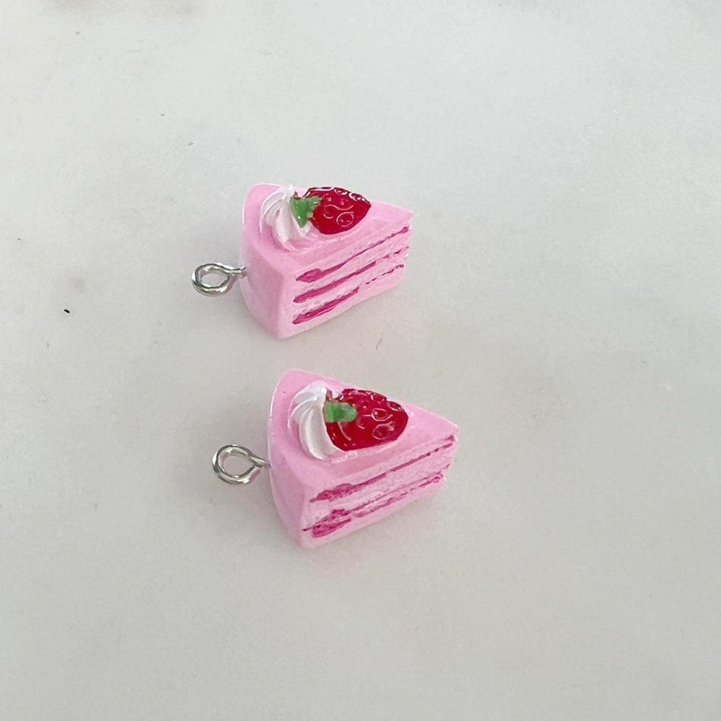 Strawberry Cake Charm Slice of Cake Charm Birthday Lip (2pc)