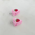Strawberry Cake Charm Slice of Cake Charm Birthday Lip (2pc)