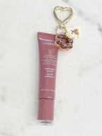 Gold Plated Purse Lip Gloss Backpack Key Charm Bear Bread Muffin
