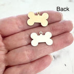 Sterling Silver or 14K Gold Filled Dog Bone Charm and Dog Charm Animal Lover