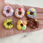 Colorful Delicious Acrylic Donut Doughnut Charm Pendant