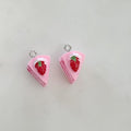 Strawberry Cake Charm Slice of Cake Charm Birthday Lip (2pc)