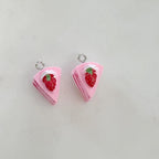 Strawberry Cake Charm Slice of Cake Charm Birthday Lip (2pc)