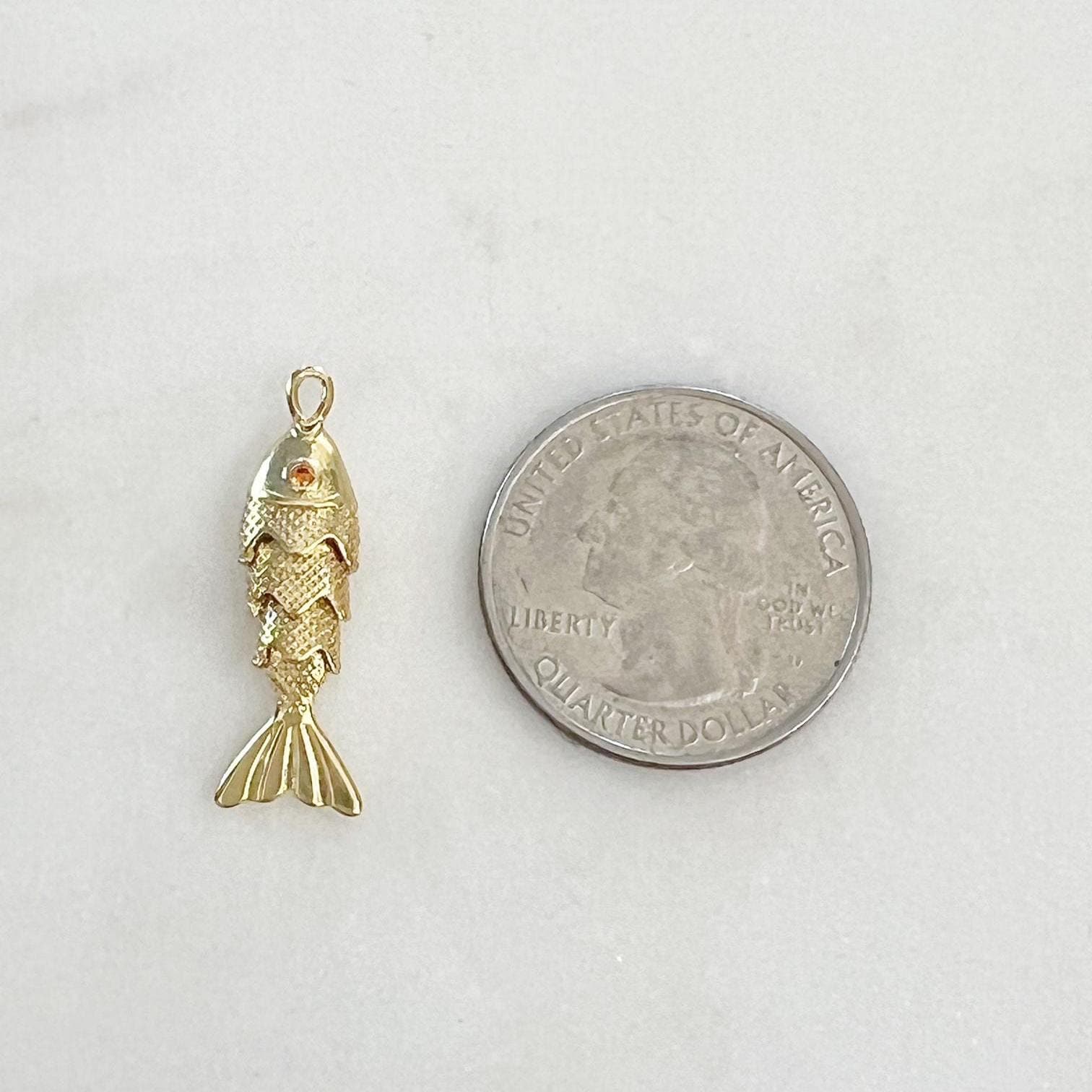Gold Plated Detailed with Orange or Clear Cubic Zirconia Eye