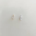 Gold Plated or Rhodium Plated Marquise Pave CZ Small Drop Cubic Zirconia