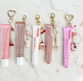 Gold Plated Galentines Purse Lip Gloss Backpack Key Charm
