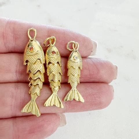 Gold Plated Detailed with Orange or Clear Cubic Zirconia Eye