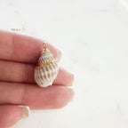 Gold Plated Natural Shell Ocean Nautical Charm Pendant