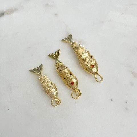 Gold Plated Detailed with Orange or Clear Cubic Zirconia Eye