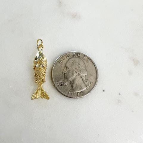 Gold Plated Detailed with Orange or Clear Cubic Zirconia Eye