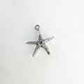 Sterling Silver Starfish Charm Textured 15mm Ocean Sea Animal Charm