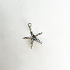 Sterling Silver Starfish Charm Textured 15mm Ocean Sea Animal Charm