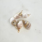 Gold Plated Natural Shell Ocean Nautical Charm Pendant