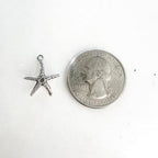Sterling Silver Starfish Charm Textured 15mm Ocean Sea Animal Charm
