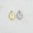 14mmx9mm Sterling Silver or Vermeil Small or Mother Mary Oval Charm