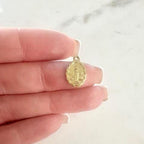 14mmx9mm Sterling Silver or Vermeil Small or Mother Mary Oval Charm