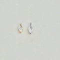 Gold Plated or Rhodium Plated Marquise Pave CZ Small Drop Cubic Zirconia