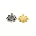 Daisy flower nature charm sterling silver or vermeil gold