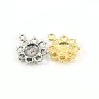 Daisy flower nature charm sterling silver or vermeil gold