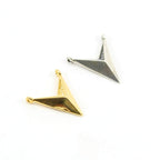 Modern triangle arrow point connector necklace charm sterling silver or vermeil gold