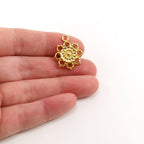 Daisy flower nature charm sterling silver or vermeil gold