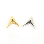 Modern triangle arrow point connector necklace charm sterling silver or vermeil gold
