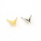 Modern triangle arrow point connector necklace charm sterling silver or vermeil gold