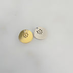 Speckled heart with love charm in sterling silver and vermeil gold valentine's day love friendship pendant
